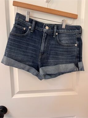 Lucky Brand Dark Blue Rolled Cuff Denim Shorts